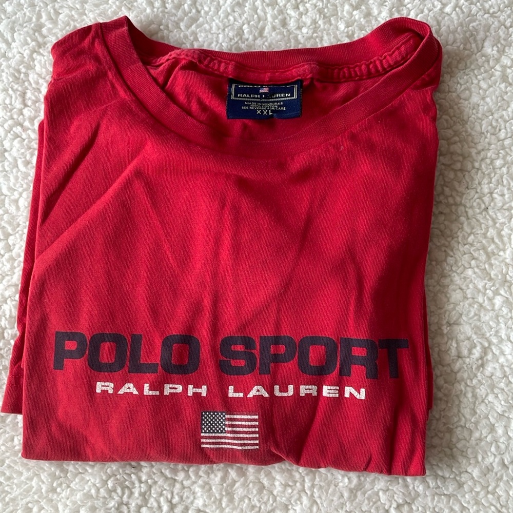 Polo Sport Ralph Lauren red vintage tshirt